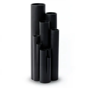 أنابيب بلاستيك HDPE ضغط 6.3 بار PE 100 مقاس 450 مم سمك 17.2 مم لون أسود
