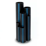 انابيب بلاستيك HDPE ضغط 16 بار PE 80 مقاس 25 ملم سمك 2.8 ملم لون اسود