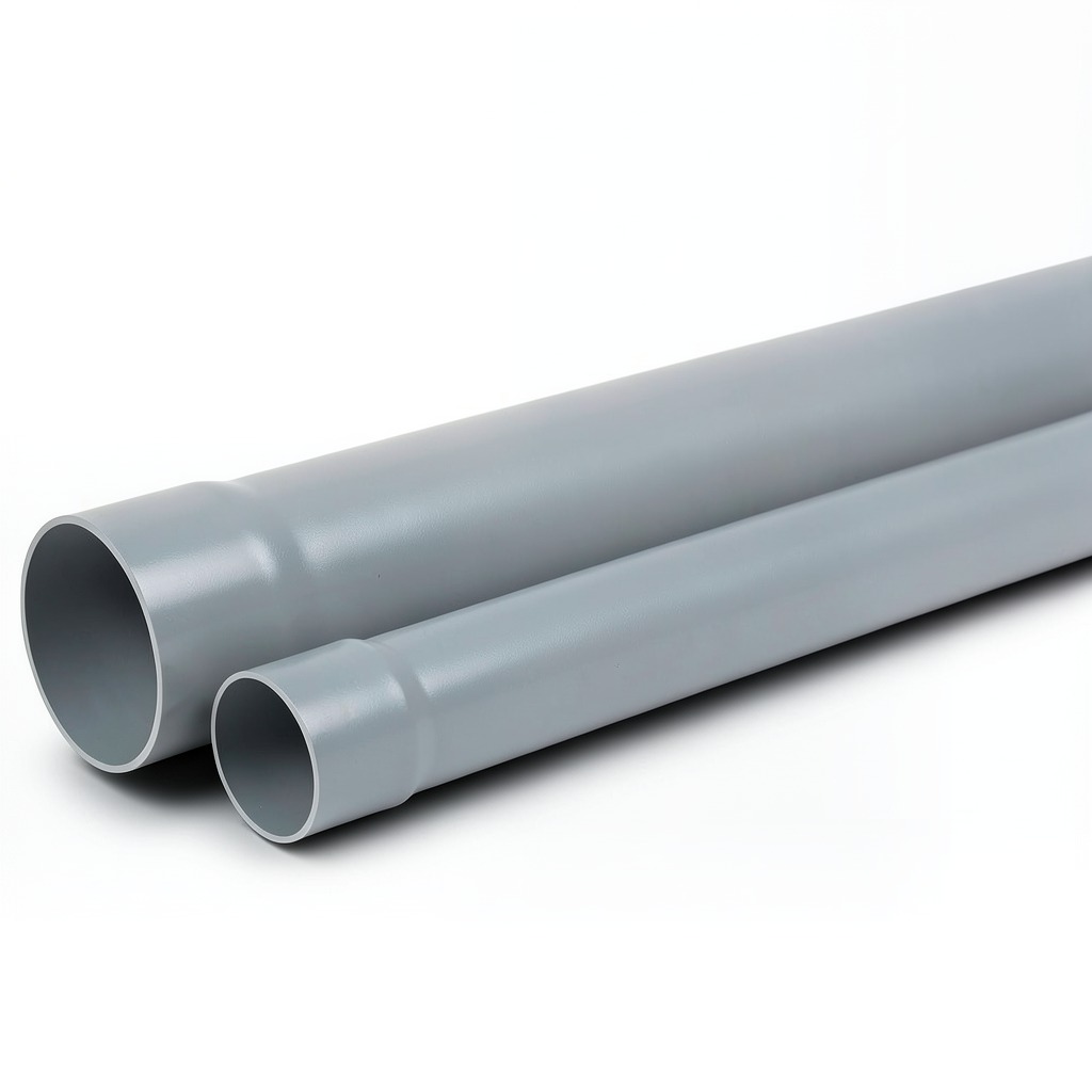 UPVC Plastic Pipe 3 inch Nominal Pressure 160 psi Thickness 3.94 mm Gray