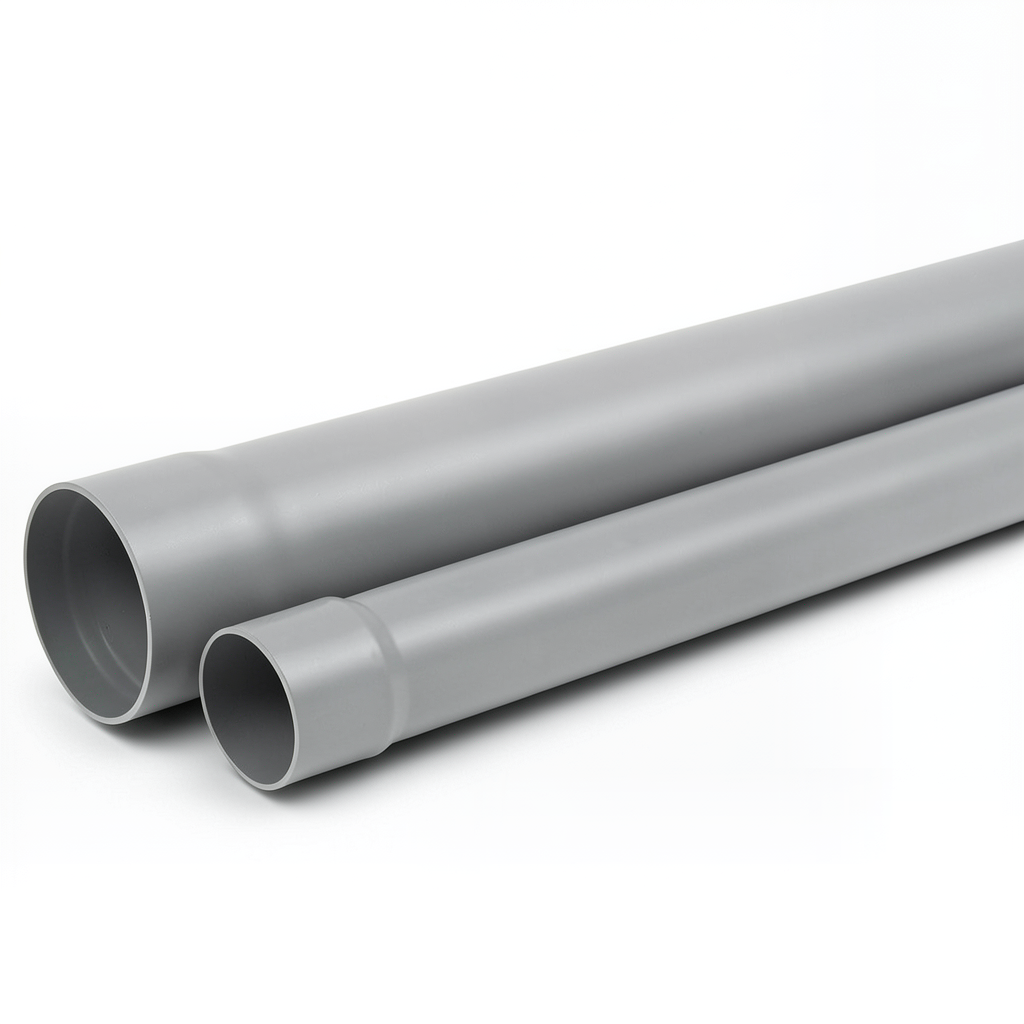 UPVC Plastic Pipe 4 inch Thickness 4.90 mm 160 psi Grey Color