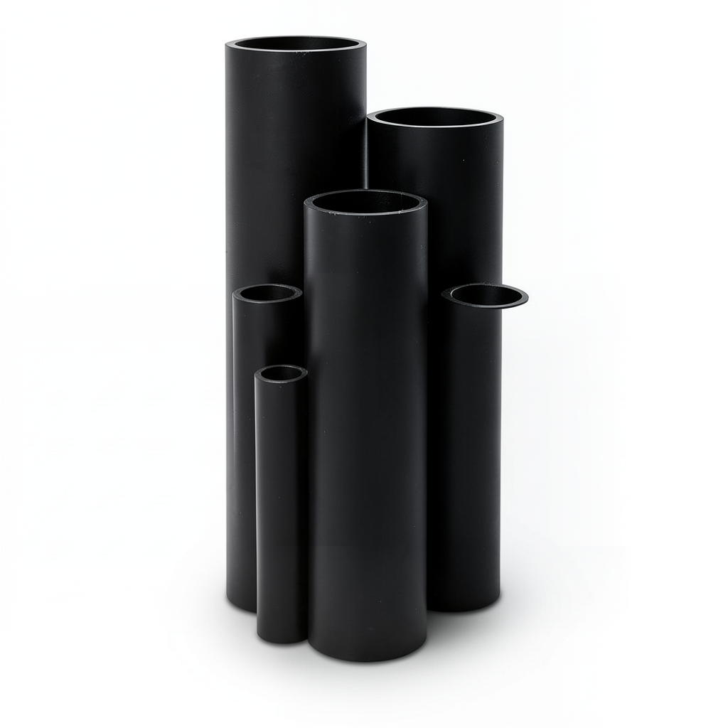 مواسير HDPE ضغط 16 بار PE 80 مقاس 40 ملم سمك 4.5 ملم لون اسود