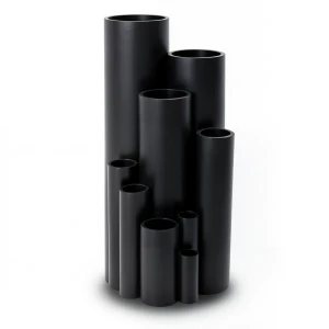 High Density Polyethylene Pipe Pressure 16 Bar PE 100 Size 225 mm Thickness 20.5 mm Black