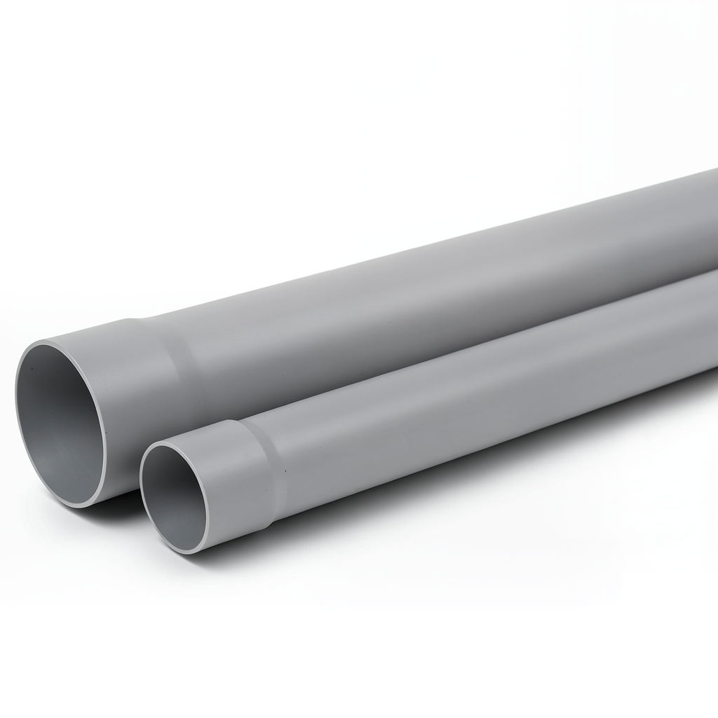 مواسير UPVC ضغط 200 psi مقاس 1/4 1 إنش سمك 2.52 مم لون رمادي
