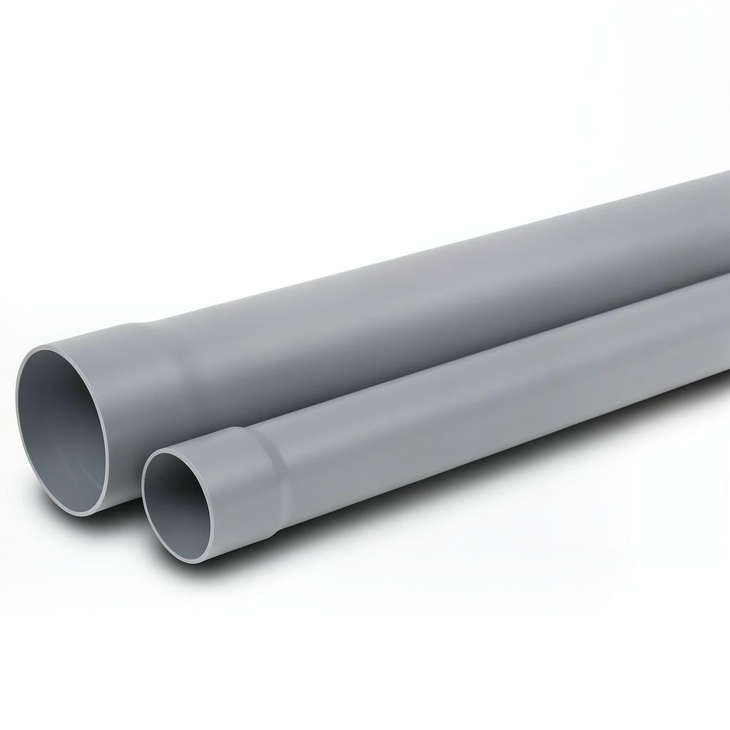 مواسير بلاستيك UPVC ضغط 200 psi مقاس 1/2 1 إنش سمك 2.80 مم لون رمادي