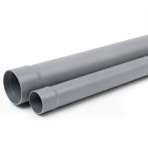 مواسير بلاستيك UPVC ضغط 200 psi مقاس 2 1/2 إنش سمك 4 ملم لون رمادي