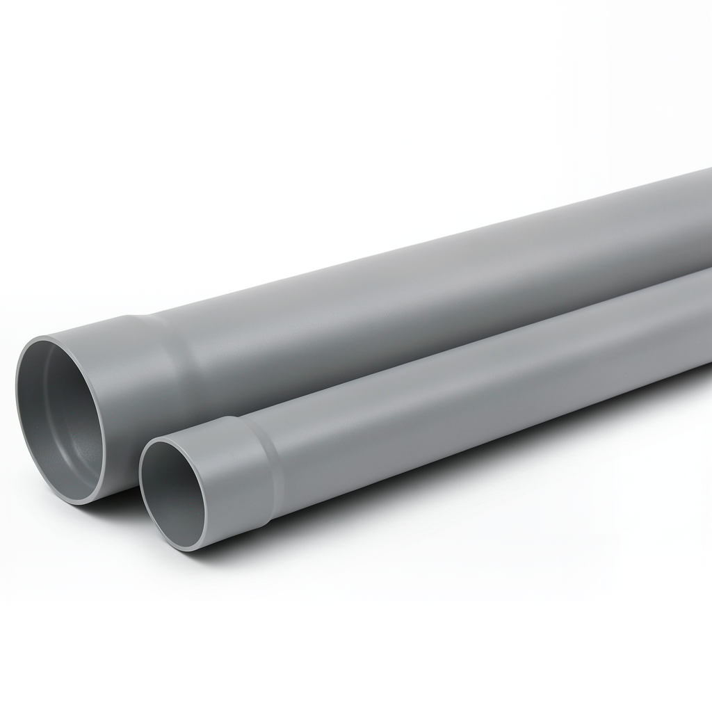مواسير UPVC ضغط 200 psi مقاس 3 إنش سماكة 4.75 مم لون رمادي