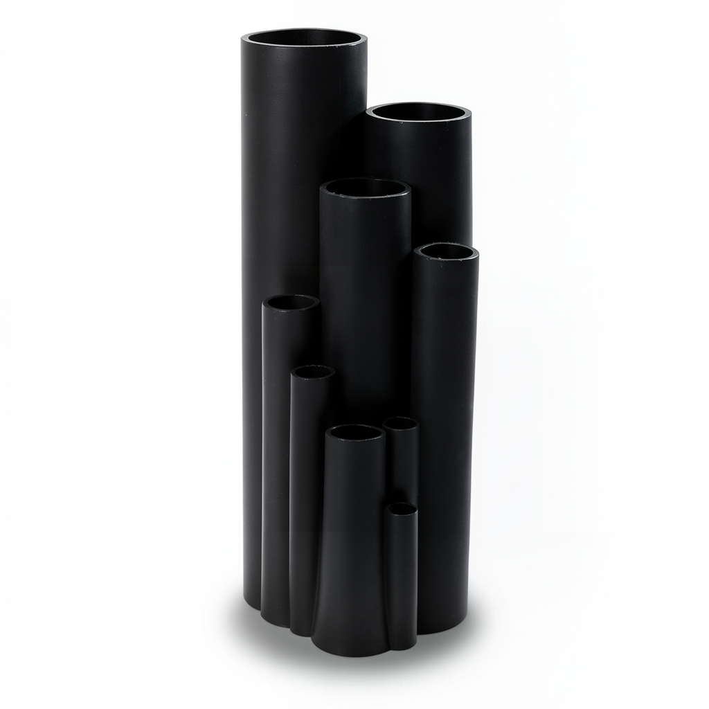 انابيب بلاستيك HDPE ضغط 6 بار [PE 80] قطر خارجي 315 mm سمك 14.4 mm لون اسود