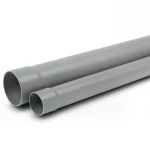 مواسير بلاستيك UPVC ضغط 250 psi مقاس 3/4 إنش سماكة 2.08 مم لون رمادي