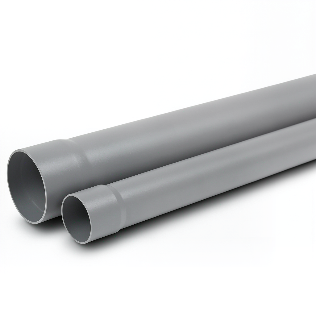 مواسير بلاستيك UPVC ضغط 250 psi مقاس 3/4 إنش سماكة 2.08 مم لون رمادي