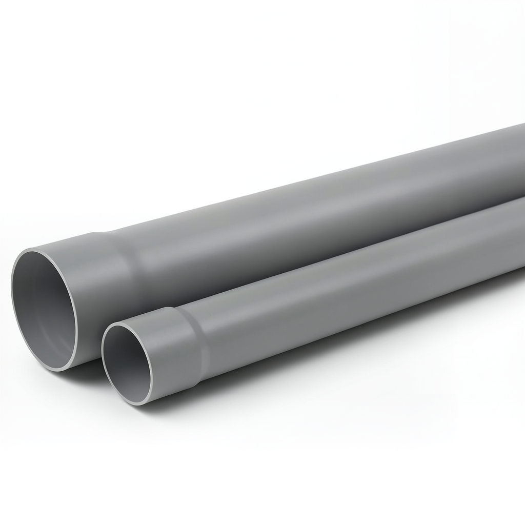 مواسير UPVC ضغط 250 psi مقاس 1/4 1 إنش سماكة 3 مم لون رمادي