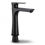 Automatic Middle Washbasin Mixer Brass, Black Color