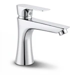 Automatic Short Chrome Washbasin Mixer Brass, Chrome Color