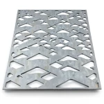 سلك شبك معدني (بقلاوه) حديد مدرفل على الساخن تصميم معماري سمك 3 مم مقاس 1.22×4 متر