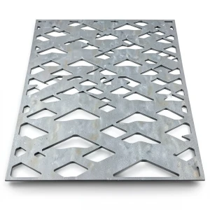 سلك شبك معدني (بقلاوه) حديد مدرفل على الساخن تصميم معماري سمك 3 مم مقاس 1.22×4 متر