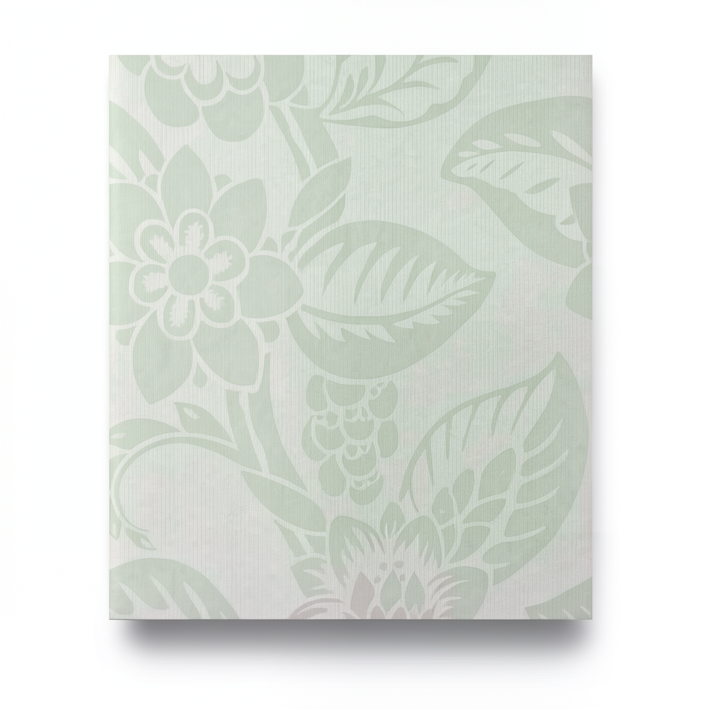 Floral Wall Covering Pale Green 10m x 1.06m, Model 700042