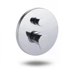 Shower Mixer Two Lines Round Shape Chrome Color