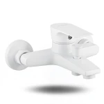 White Automatic Shower Mixer Brass, 3 Years Warranty