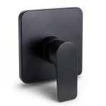 Shower Mixer Black Color Square Shape Single Line