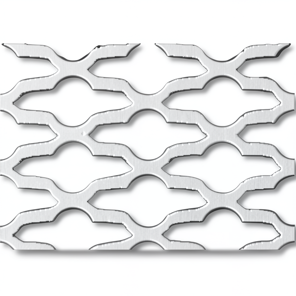 Hot Rolled Expanded Metal Mesh Mozakhraf Form Wire Diameter 1.2 mm Size 1.22×2 m