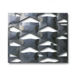 شبك بقلاوة حديد اسود مدرفل على الساخن، سمك 3.8 مم، مقاس 1.22×1 متر، تصميم معماري