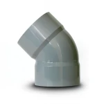 UPVC Elbow 45° Non Pressure Size 200 mm Gray | Al-Munif