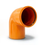 UPVC Plastic Elbow 87° Non Pressure Size 110 mm Orange