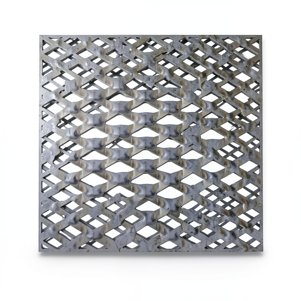 Hot Rolled Expanded Mesh Memari Form Thickness 3.8 mm Size 1.22×3 M