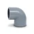 UPVC Plastic Elbow 90° Size 63 mm Gray - Image 1