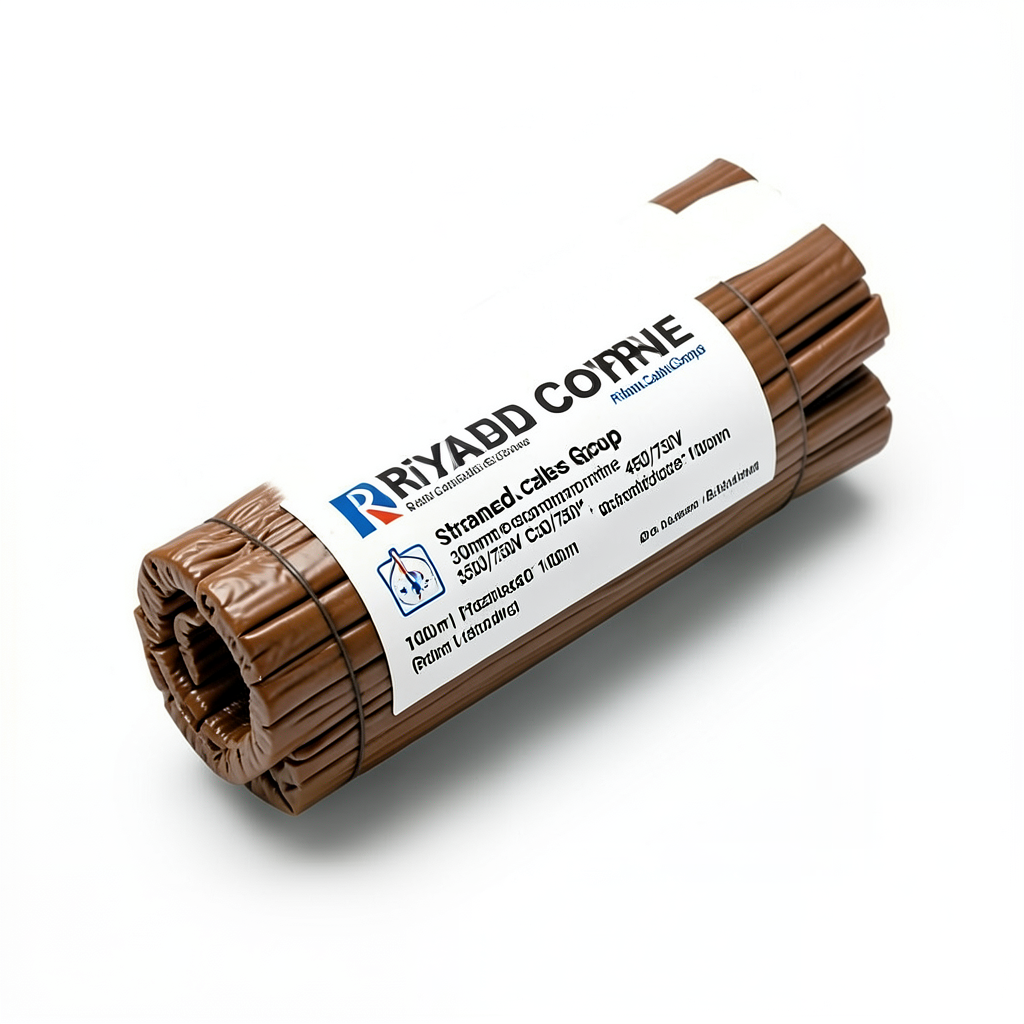 Stranded Copper Wire 300mm² Copper Conductor 450/750V Brown 1000m | Riyadh Cables Group