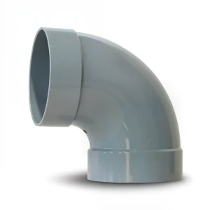 كوع UPVC زاوية °90 غير مضغوط مقاس 90 مم رمادي اللون