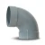 كوع UPVC زاوية °90 غير مضغوط مقاس 90 مم رمادي اللون - Image 1