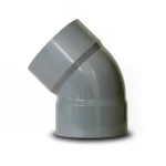 UPVC Elbow 45° Non Pressure Size 200 mm Gray | Al-Munif