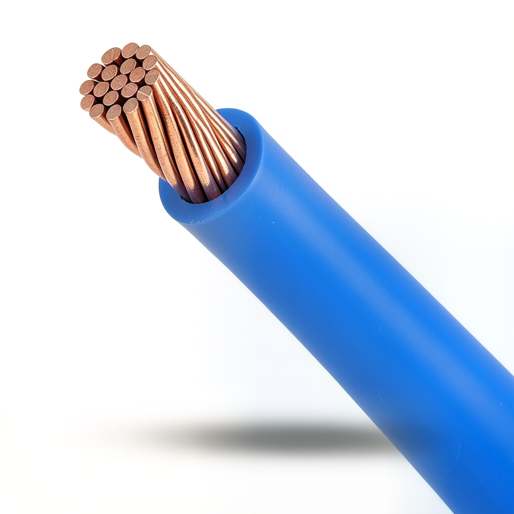 سلك مجدول نحاس 1.5mm 450/750 فولت عزل PVC لون أزرق