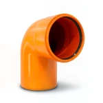 UPVC Plastic Elbow 87° Non Pressure Size 110 mm Orange