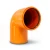 UPVC Plastic Elbow 87° Non Pressure Size 110 mm Orange - Image 1