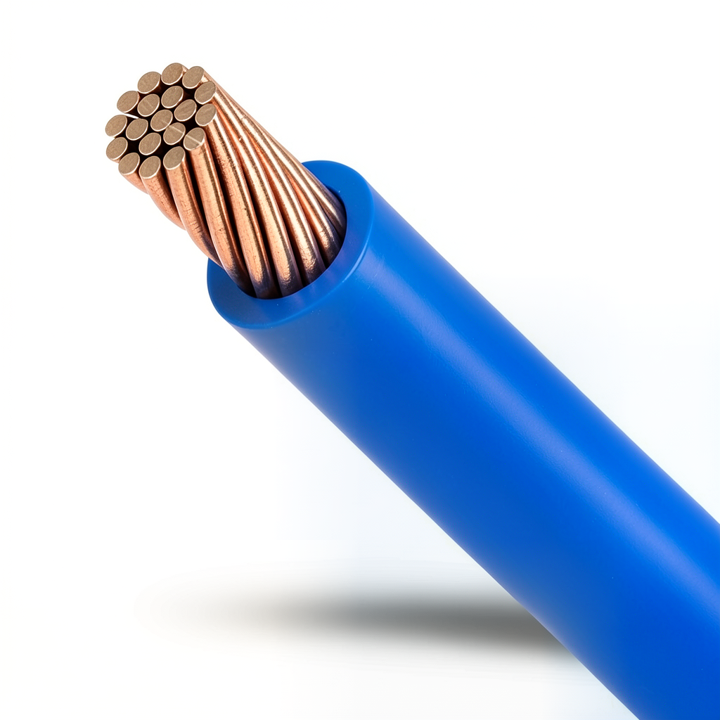 سلك كهرباء مجدول 2.5 ملم 450/750 فولت موصل نحاس معزول PVC لون أزرق