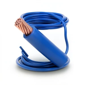لفة سلك كهرباء مجدول 6 مم 450/750 فولت موصل نحاس معزول PVC لون أزرق