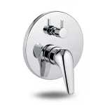 Shower Mixer Two Lines Round Shape Chrome Color