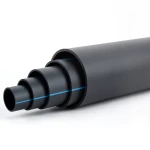 HDPE Plastic Pipe Pressure 4 Bar PE 100 Size 280 mm SDR 33 Black