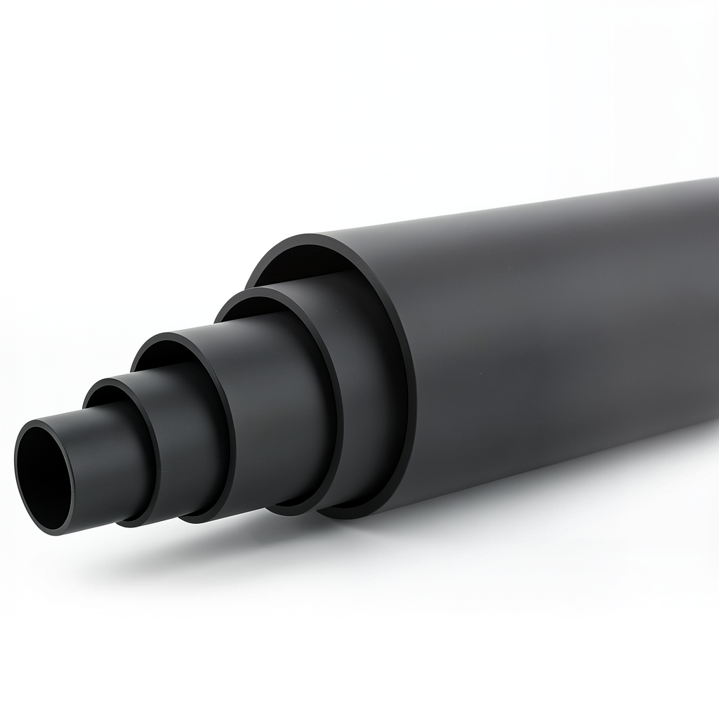 أنابيب بلاستيك HDPE ضغط 4 بار PE 100، قطر خارجي 355 مم، SDR 33، لون أسود