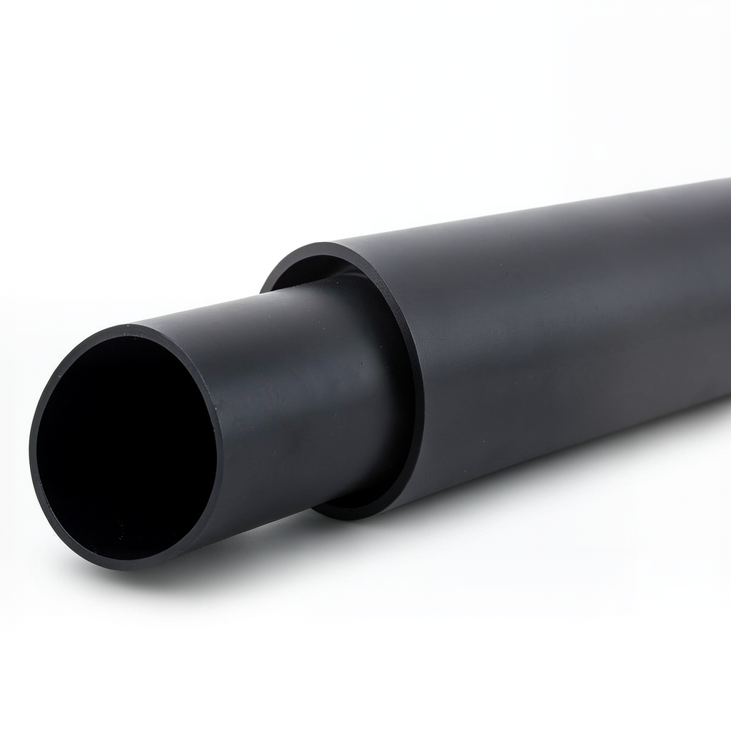 HDPE Polyethylene Plastic Pipe Pressure 4 Bar PE 100 Size 450 mm SDR 33 Black