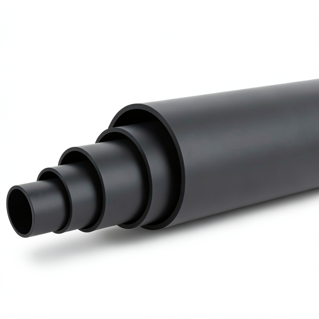 أنابيب بلاستيك HDPE ضغط 4 بار PE 100، قطر خارجي 355 مم، SDR 33، لون أسود