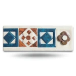 Ceramics Walls Size 6x20 cm, Listel Geometric Warm Color