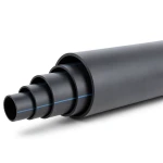 أنابيب HDPE ضغط 9.9 بار PE 100 قطر خارجي 200 مم SDR 13.6 لون أسود