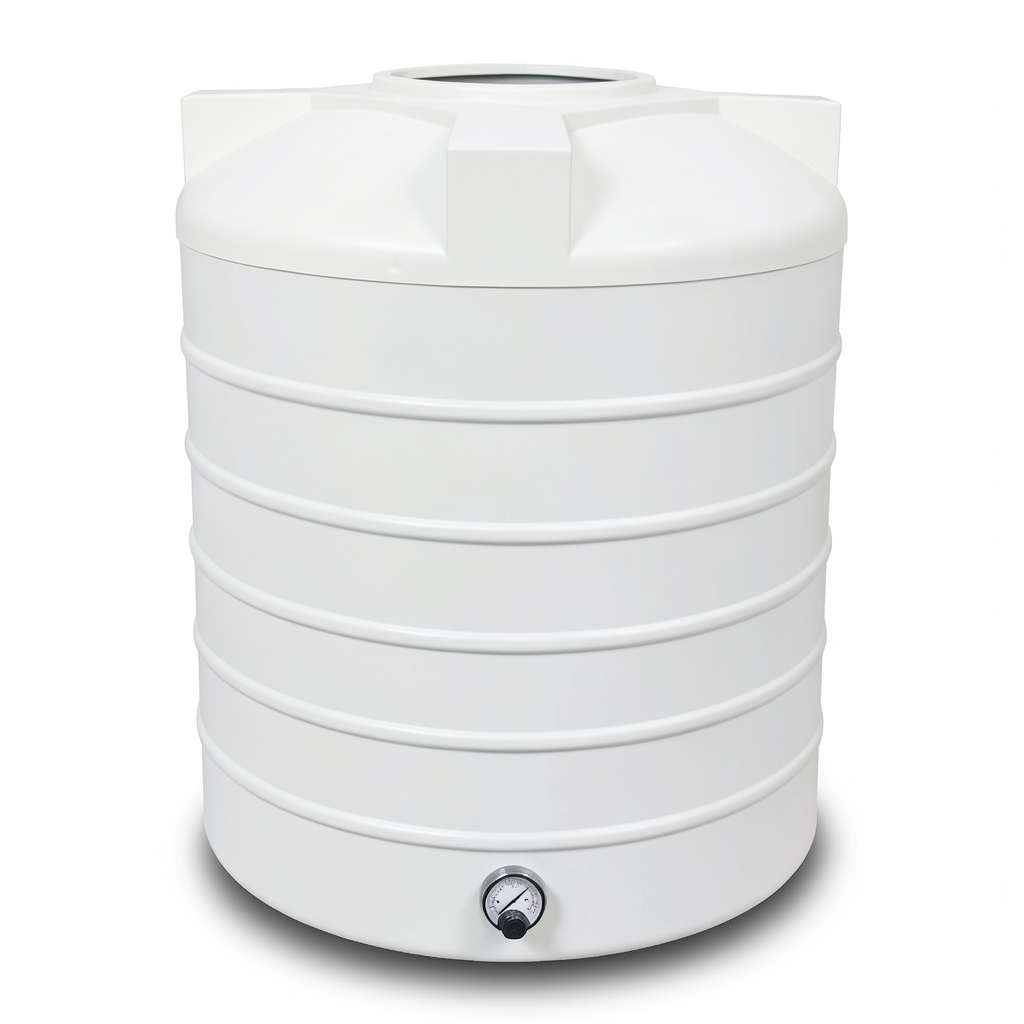 Water Tank Polyethylene Vertical 9000 liter Capacity, 357 cm Diameter