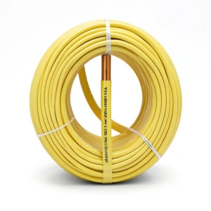 Heat Resistant Single Core Solid Copper Cable PVC 90ºC Insulation 6 mm² 450/750 Volt 300 Feet Yellow | Al Fanar