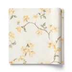 American Floral Wallpaper 10 m x 0.53 m Light Beige, Model FF50003