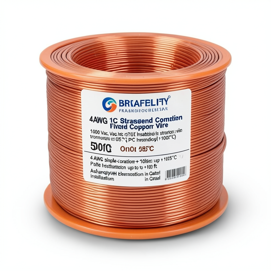 4 AWG 1C Stranded Tinned Copper Wire, 1000 Vac, PVC Insulation +105°C, Orange, 500ft | Asharqiyah Cables Company for Industry