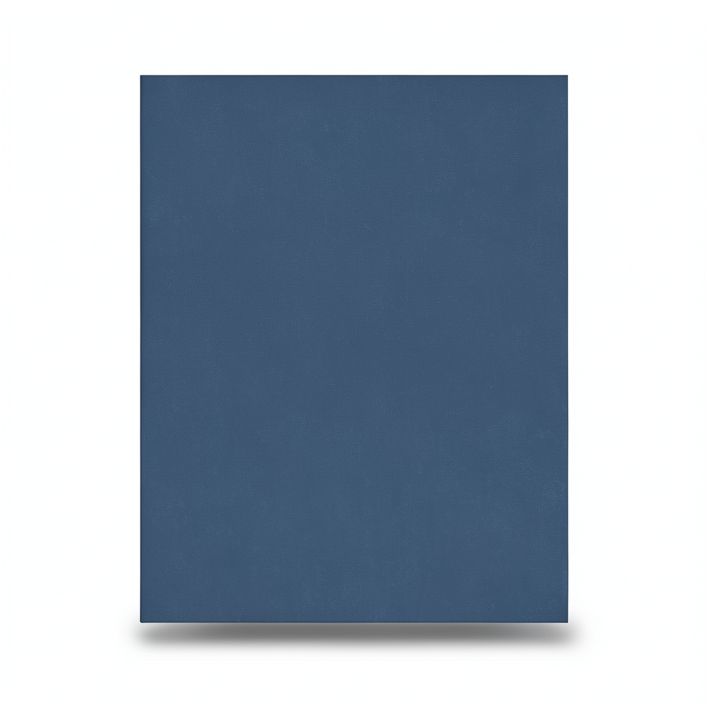 Spanish Wallpaper Dark Blue Color Plain Design, Size 10m x 0.53m, Model 1107-1