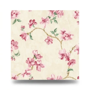 Floral Wallpaper Beige 10 m x 0.53 m, Model FF50019